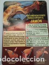 Coleccionismo calendarios: Calendario 2007 Serie BO 596 Informativo Recomendaciones para cortar jam&oacute;n