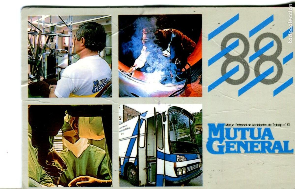 Coleccionismo calendarios: CALENDARIO DE PUBLICIDAD DE MUTUA GENERAL DE SEGUROS DEL A&Ntilde;O 1988