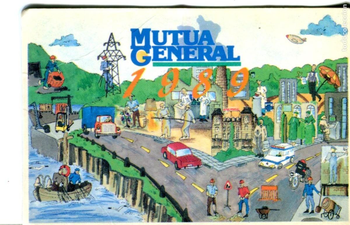 Coleccionismo calendarios: CALENDARIO DE PUBLICIDAD DE MUTUA GENERAL DE SEGUROS DEL A&Ntilde;O 1989