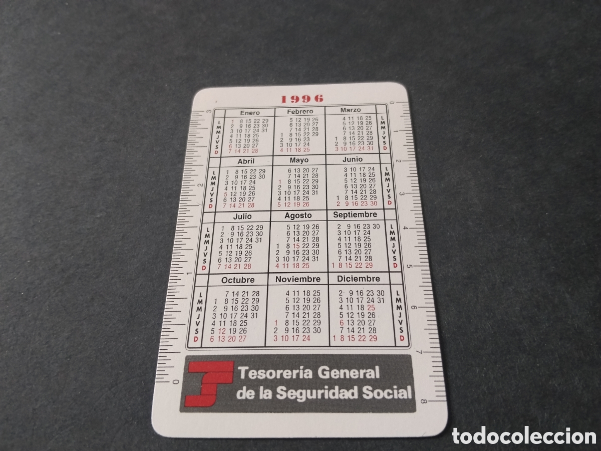 Coleccionismo calendarios: Calendario Fournier tesorer&iacute;a general de la seguridad social 1996