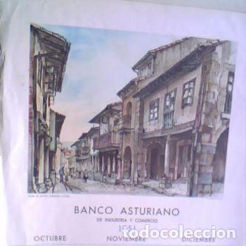 Coleccionismo calendarios: Calendario Pared 1951 Banco Asturiano Industria Comercio Oviedo Acuarelas Asturias PEIFER