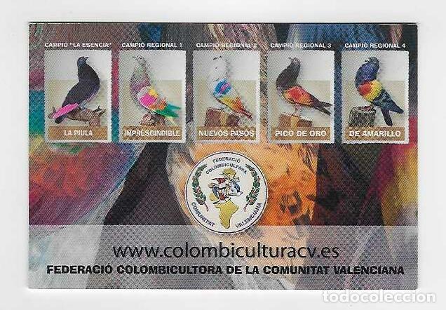 Coleccionismo calendarios: CALENDARIO BOLSILLO A&Ntilde;O 2022 PALOMAS - FEDERADI&Oacute;N COLOMBICULTURA - VALENCIA - VER FOTO REVERSO