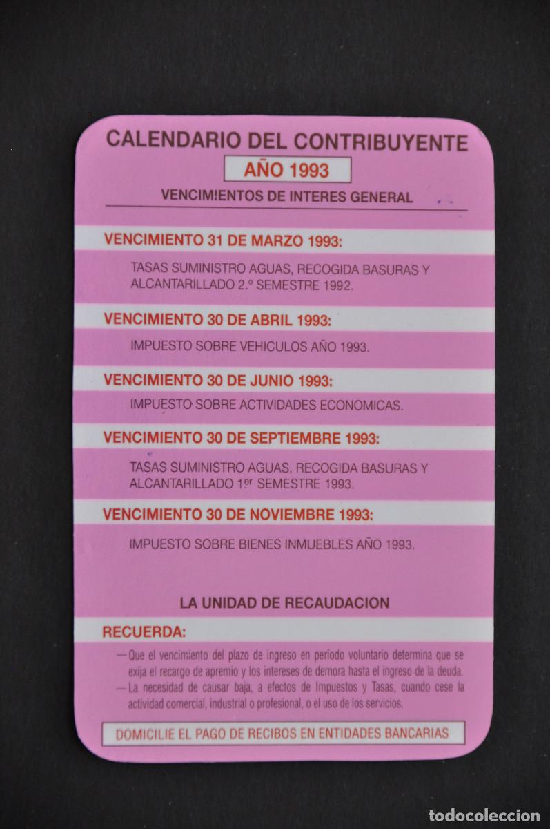 Coleccionismo calendarios: CALENDARIO 1993 - CALENDARIO DEL CONTRIBUYENTE DEL AYUNTAMIENTO DE LOGRO&Ntilde;O