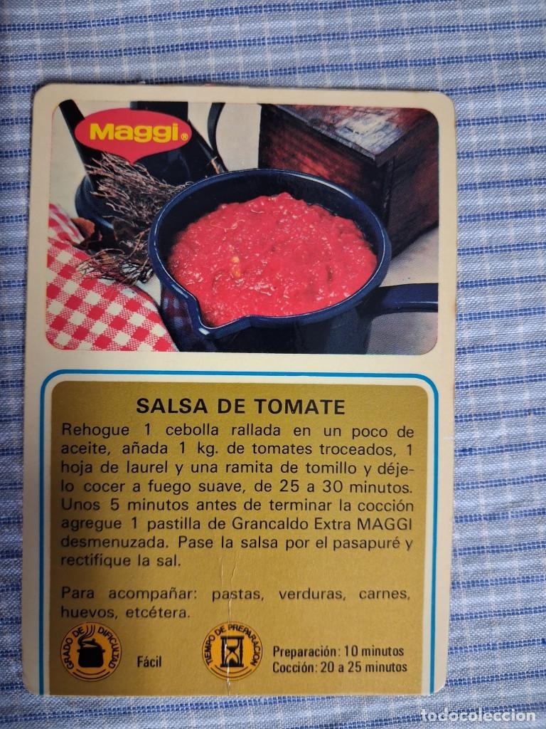 Coleccionismo calendarios: Calendario Maggi Salsa de tomate. A&ntilde;o 1977. Estado ver im&aacute;genes.