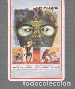 Coleccionismo calendarios: CALENDARIO DE CINE X EL HOMBRE CON RAYOS EN LOS OJOS MP. N&ordm;163 DEL A&Ntilde;O 1991 DE VIDEO DE SORIAO