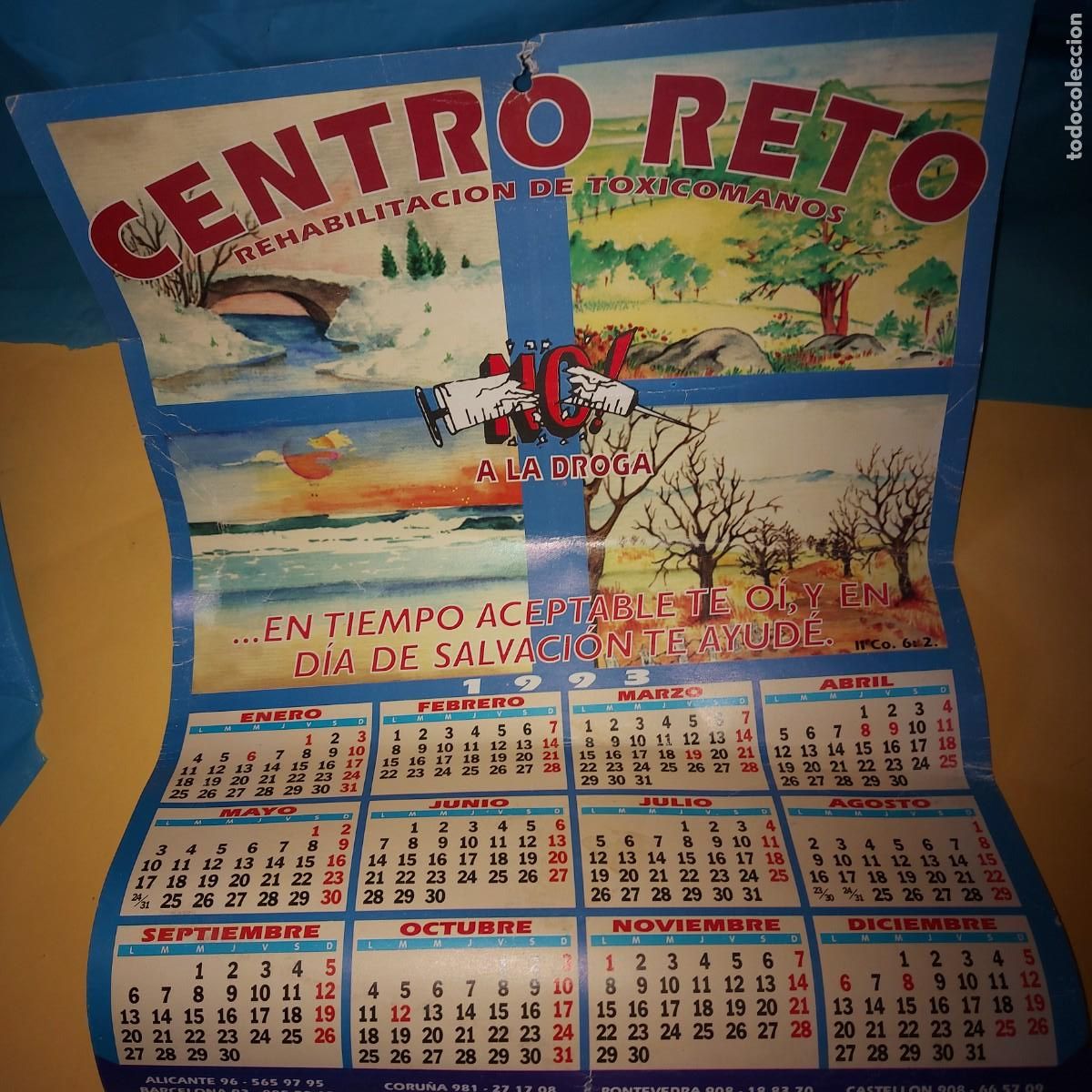 Coleccionismo calendarios: CALENDARIO CENTRO RETO, A&Ntilde;O 1993