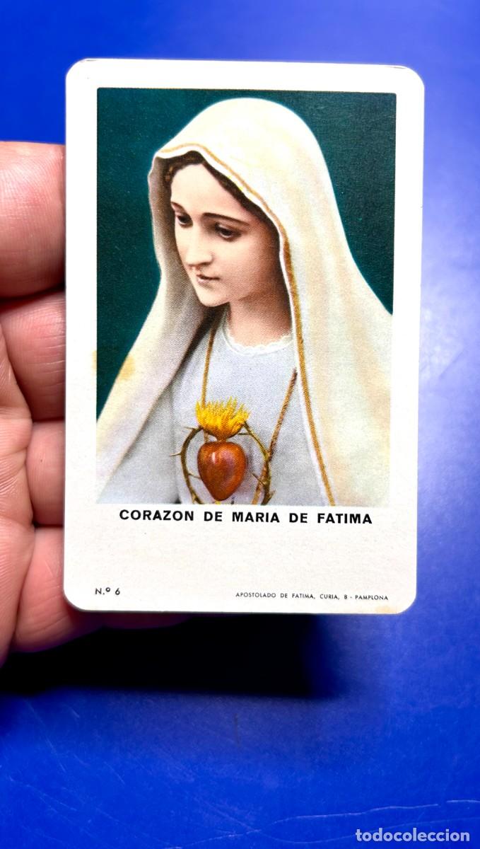 Coleccionismo calendarios: 4117.Calendario Fournier a&ntilde;o 1975 Coraz&oacute;n de Mar&iacute;a de F&aacute;tima