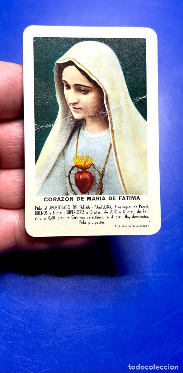 Coleccionismo calendarios: 4122.Calendario Fournier a&ntilde;o 1961 Coraz&oacute;n de Mar&iacute;a de F&aacute;tima