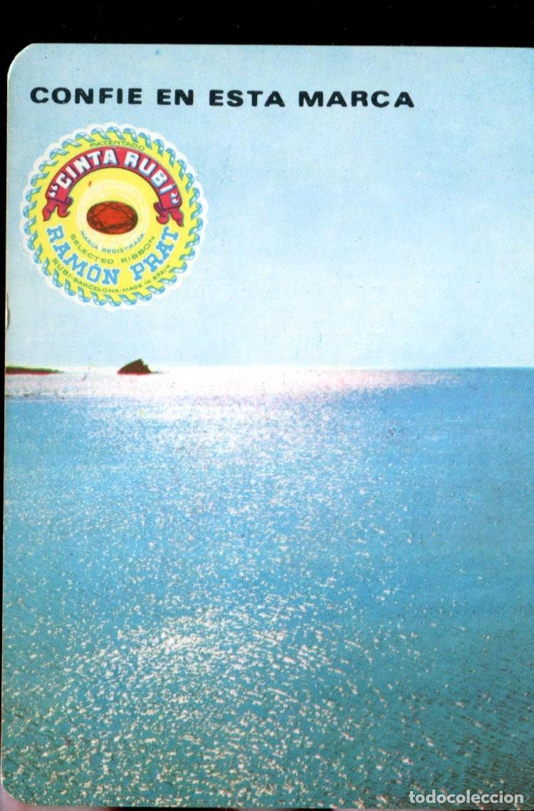 Coleccionismo calendarios: Calendario de publicidad, f&aacute;brica de cintas, Ram&oacute;n Prat SA, Rub&iacute;, Barcelona, a&ntilde;o 1966