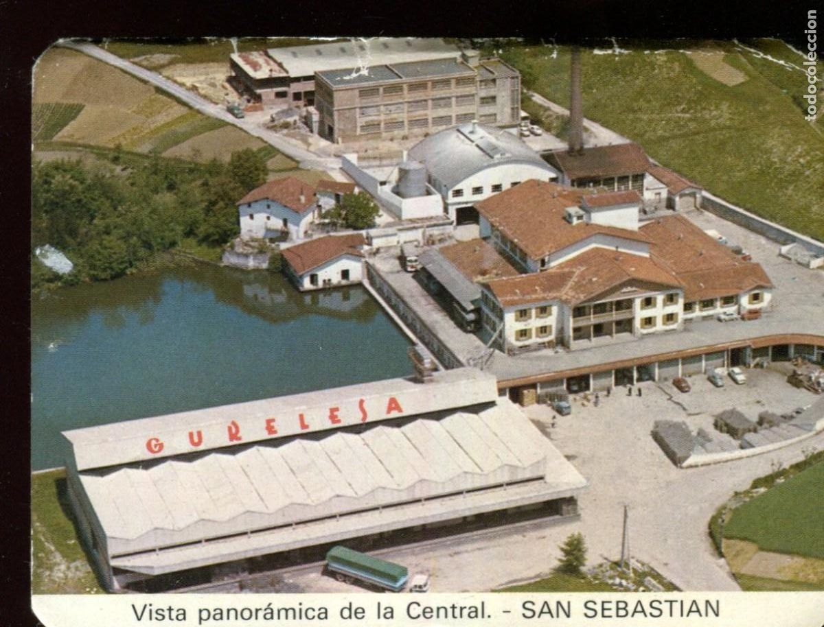 Coleccionismo calendarios: CALENDARIO DE BOLSILLO, LECHE GURELESA EN SAN SEBASTIAN A&Ntilde;O 1977 Vista Panoramica Fabrica