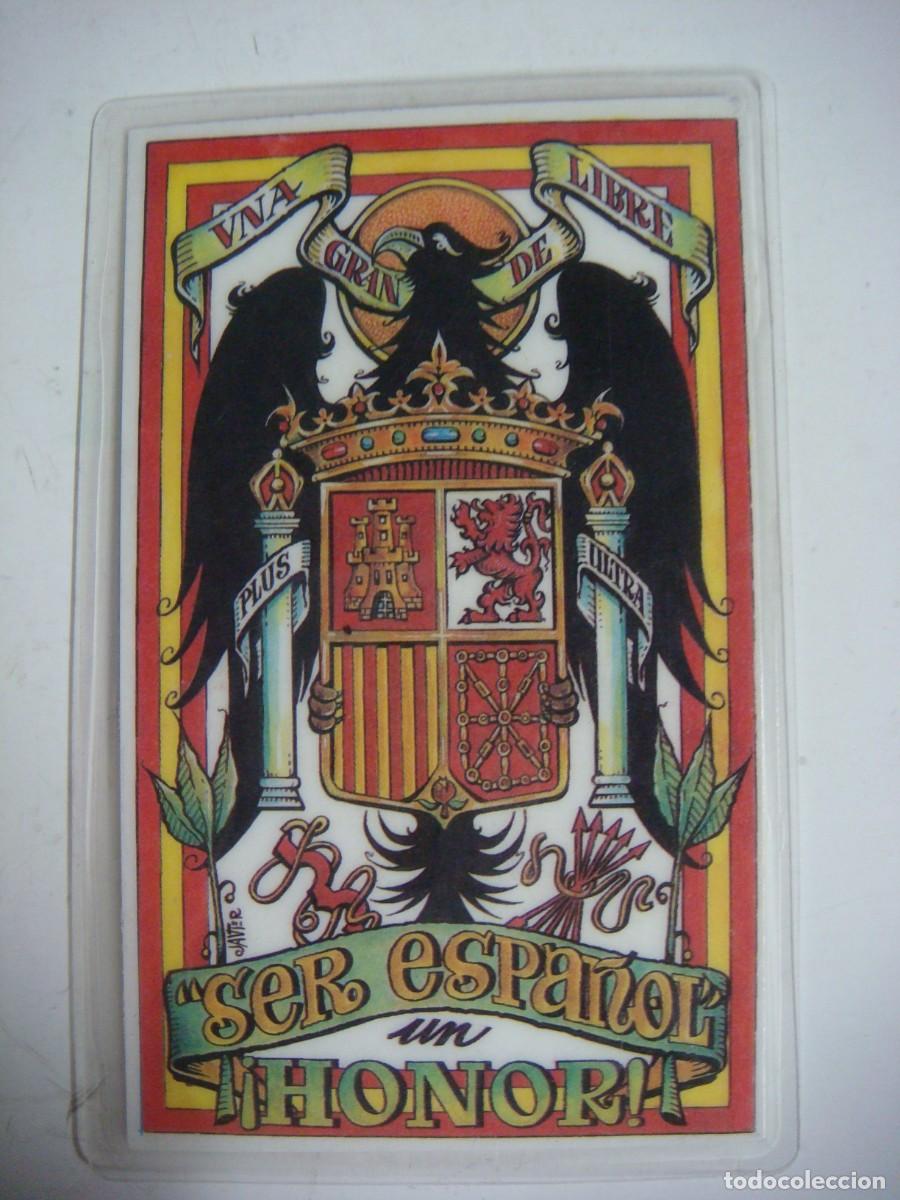 Coleccionismo calendarios: CALENDARIO PLASTIFICADO DEL AGUILA DE SAN JUAN SER ESPA&Ntilde;OL UN HONOR A&Ntilde;O 1990-(&)