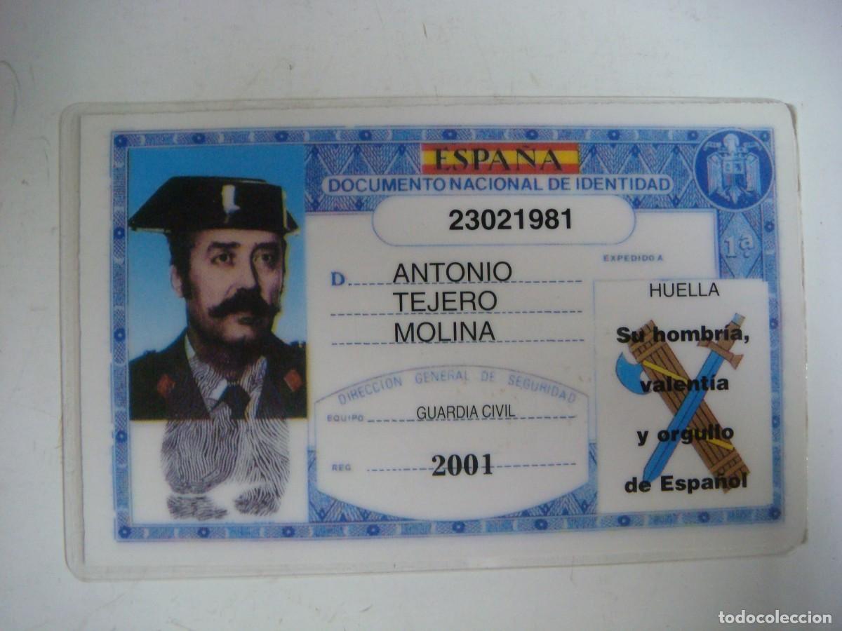 Coleccionismo calendarios: CARNET PLASTIFICADO DE ANTONIO TEJERO MOLINA GUARDIA CIVIL 2001-(&)