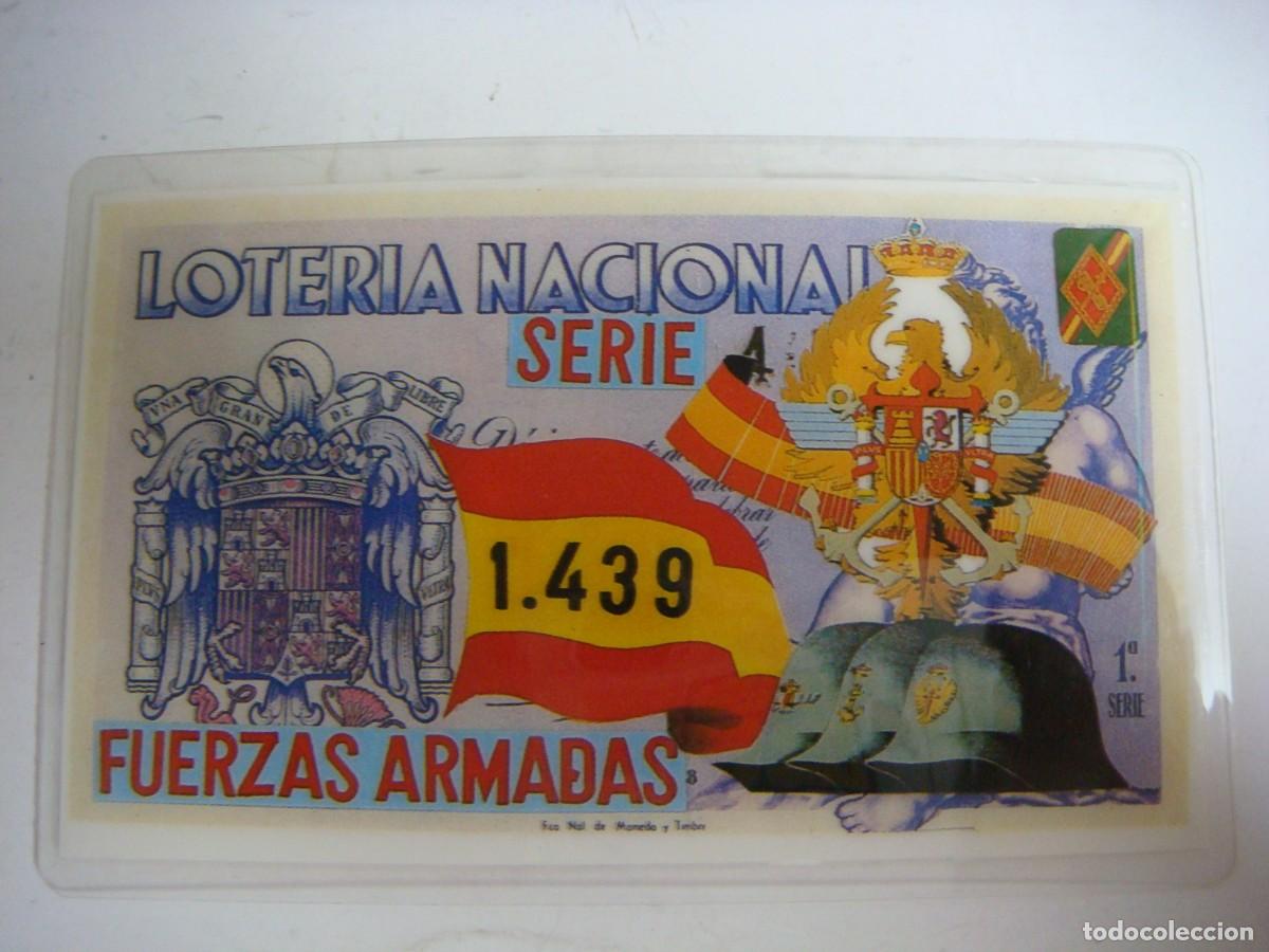 Coleccionismo calendarios: LOTERIA NACIONAL PLASTIFICADO DE LAS FUERZAS ARMADAS-(&)