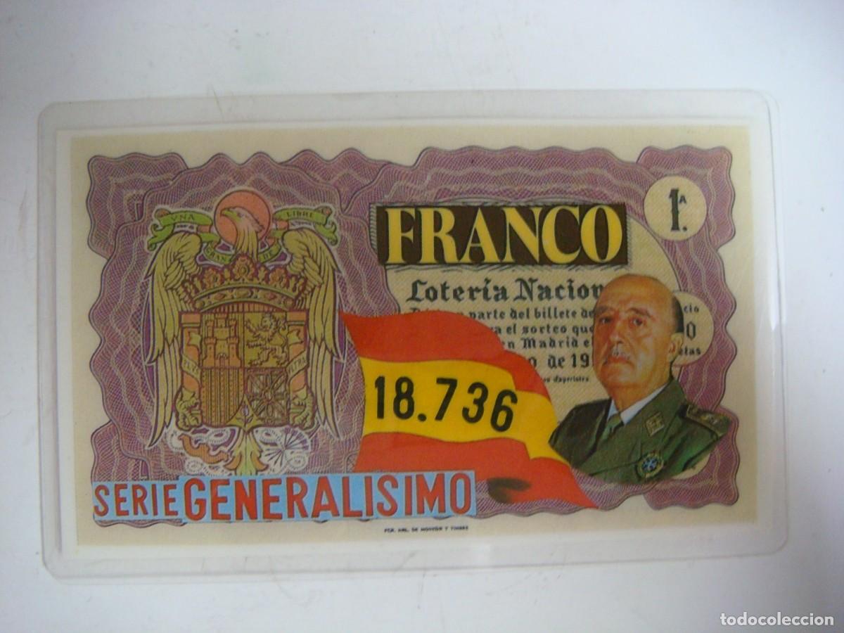 Coleccionismo calendarios: LOTERIA NACIONAL PLASTIFICADO DE FRANCO SERIE GENERALISIMO A&Ntilde;O 1985-(&)