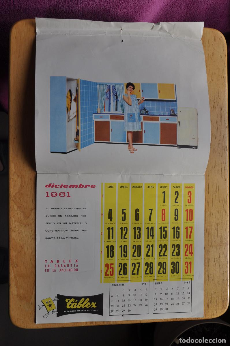 Coleccionismo calendarios: CALENDARIO DE PARED 1960 - TABLEROS DE FIBRA TABLEX