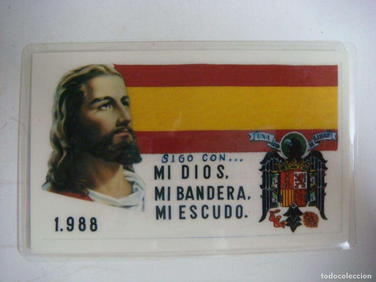 Coleccionismo calendarios: CALENDARIO PLASTIFICADO DE MI DIOS MI BANDERA MI ESCUDO A&Ntilde;O 1988-(&)