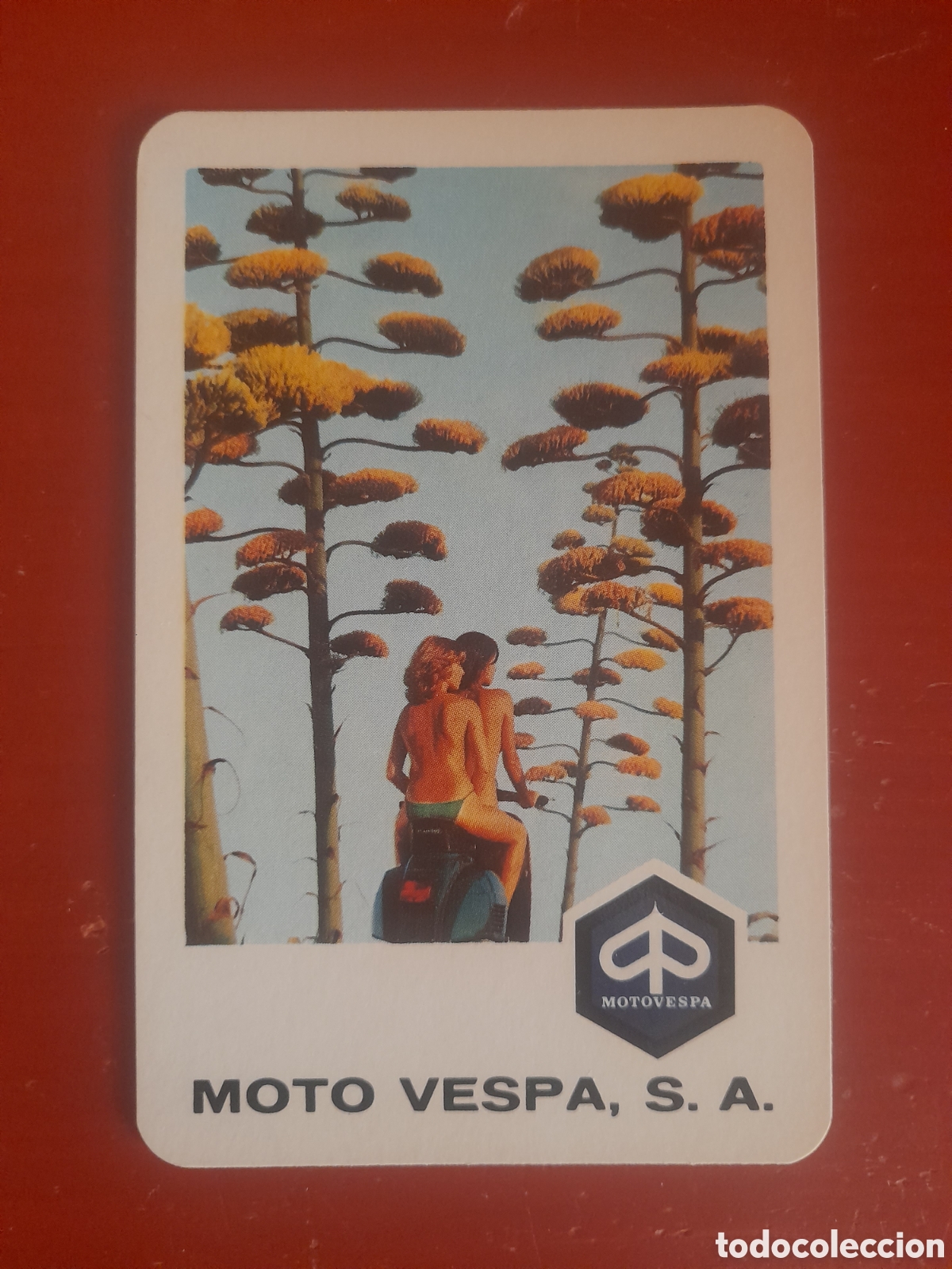 Coleccionismo calendarios: Moto Vespa 1977 calendario