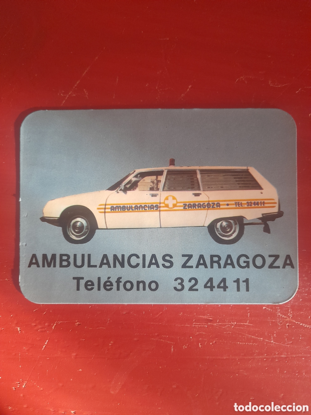 Coleccionismo calendarios: Ambulancias Zaragoza 1981