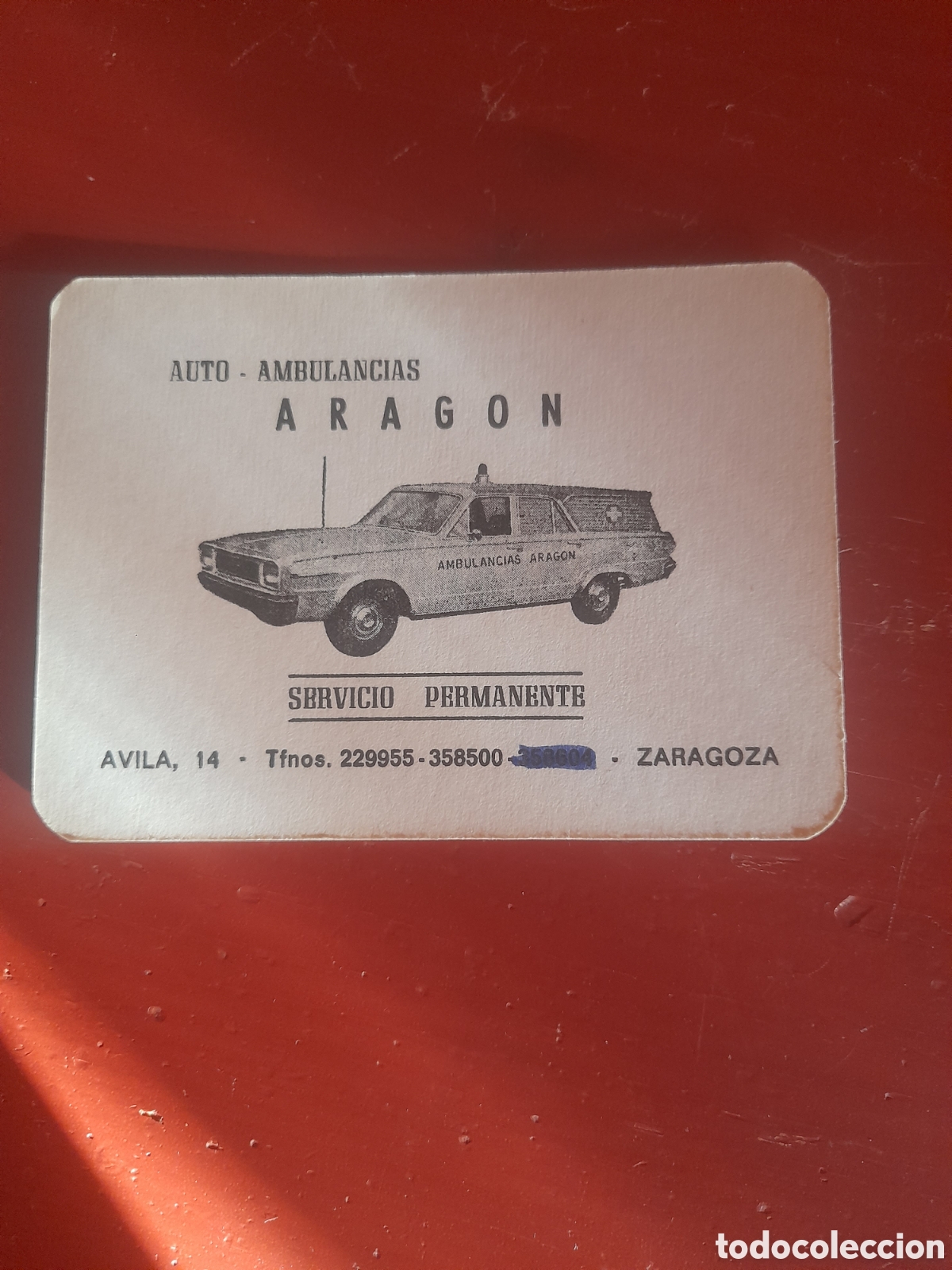 Coleccionismo calendarios: Auto Ambulancias Arag&oacute;n Zaragoza 1975