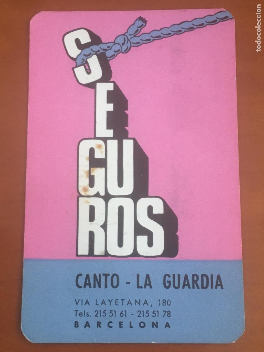 Coleccionismo calendarios: seguros canto 1974 calendario original