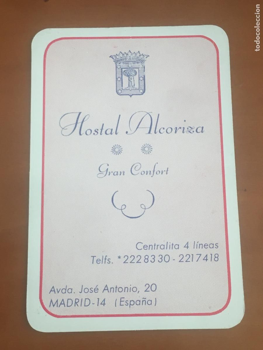 Coleccionismo calendarios: hostal alcoriza madrid 1970 calendario original