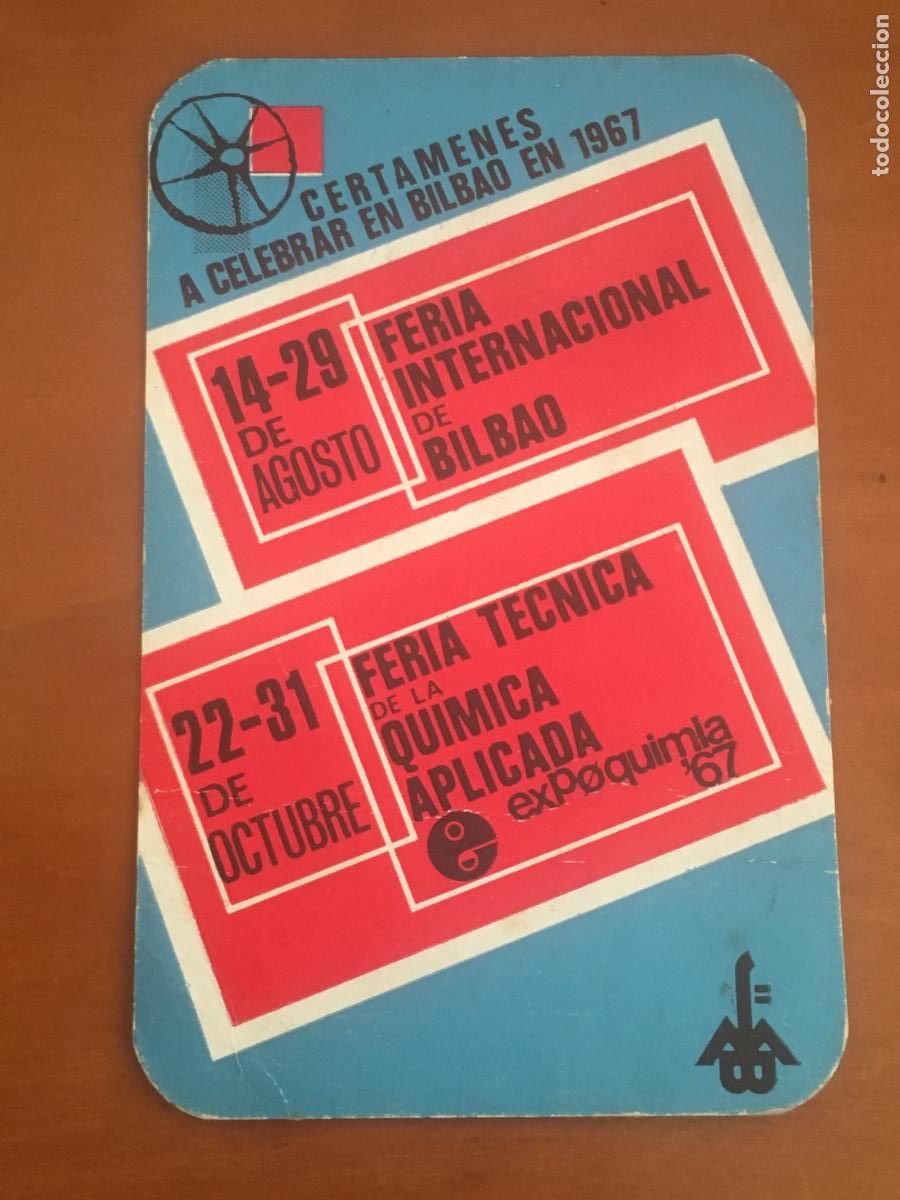 Coleccionismo calendarios: feria internacional bilbao 1967 calendario original