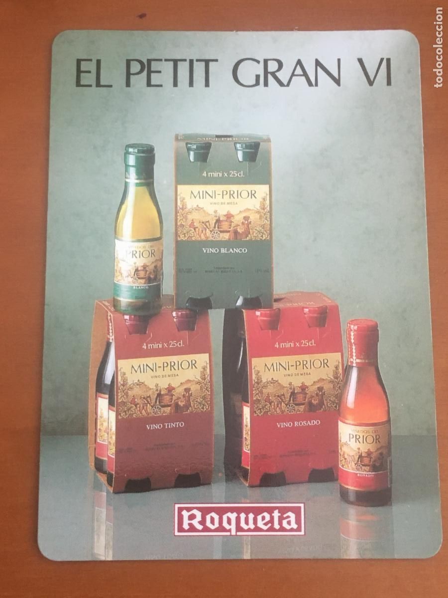Coleccionismo calendarios: vino roqueta 1991 calendario original