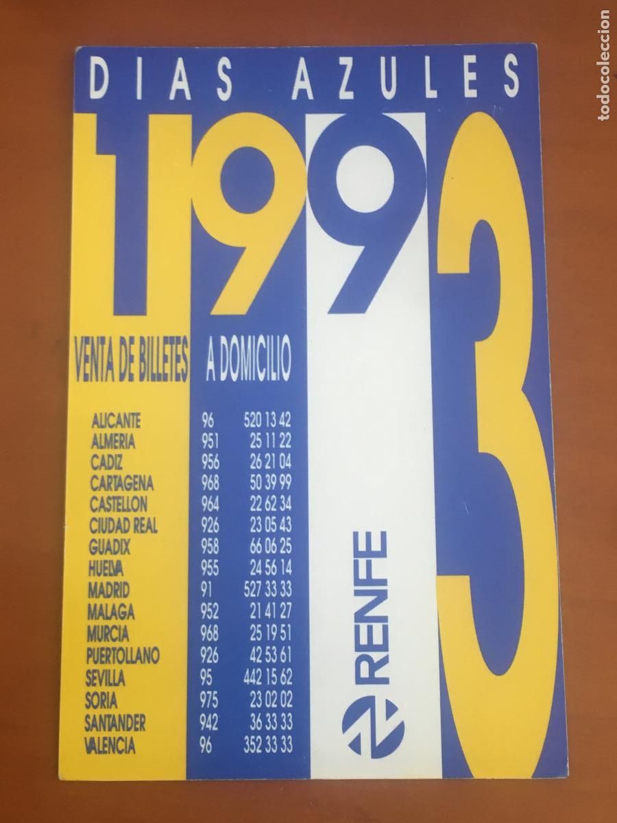 Collectables Calendars: renfe 1993 calendario original
