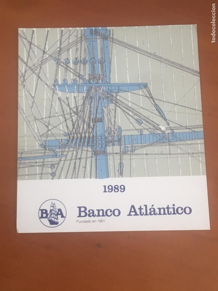 Coleccionismo calendarios: banco atlantico 1989 calendario original
