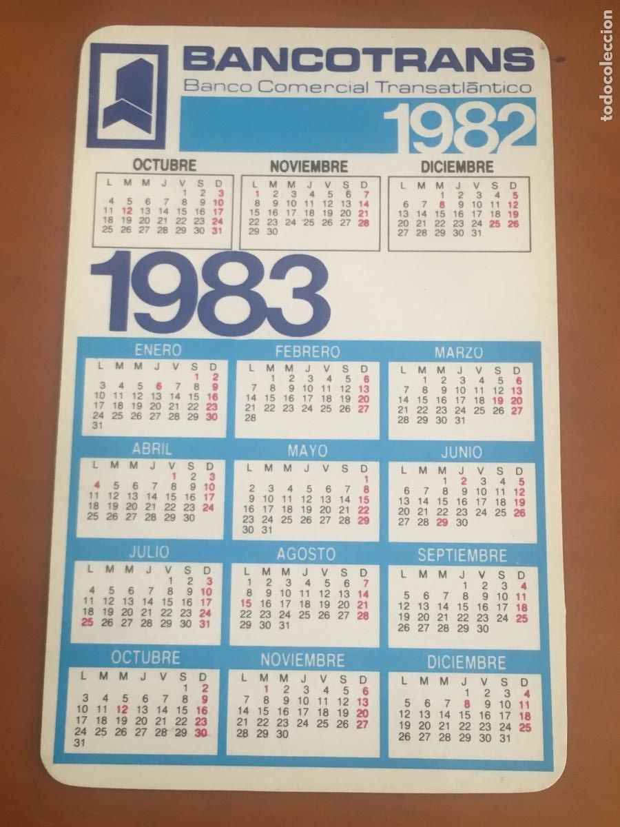 Coleccionismo calendarios: bancotrans 1983 calendario original
