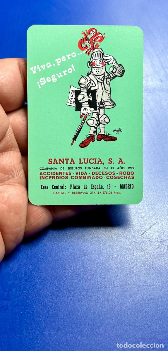 Coleccionismo calendarios: 4149.Calendario Fournier a&ntilde;o 1972 de la compa&ntilde;&iacute;a Santaluc&iacute;a Seguros (PULGADAS A LA IZQUIERDA)