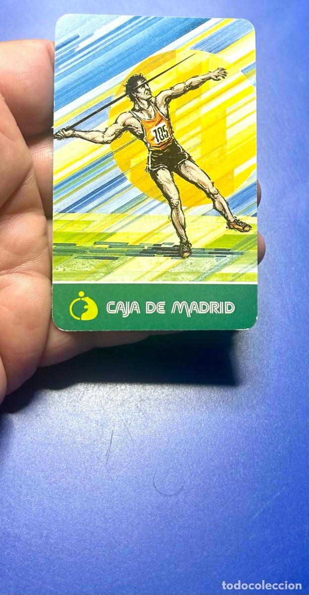 Coleccionismo calendarios: 4196.Calendario Fournier a&ntilde;o 1992 de Caja de Madrid con una ilustraci&oacute;n tem&aacute;tica de atletismo