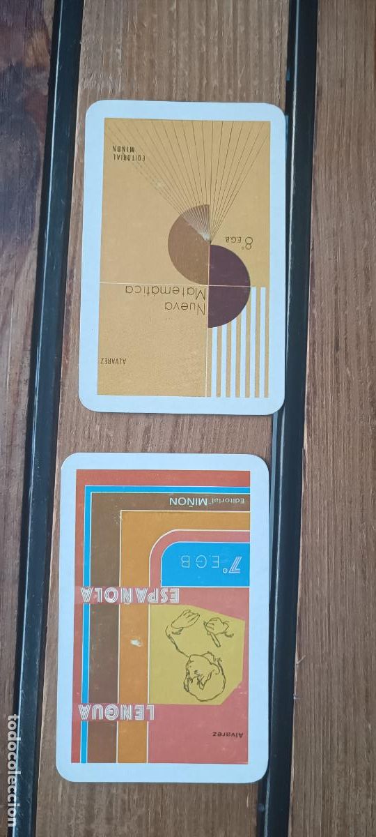 Sammeln von Kalendern: 2 Calendarios 8&deg; EGB Nueva Matem&aacute;tica y lengua espa&ntilde;ola 7&ordm; egb Editorial Mi&ntilde;&oacute;n 1976