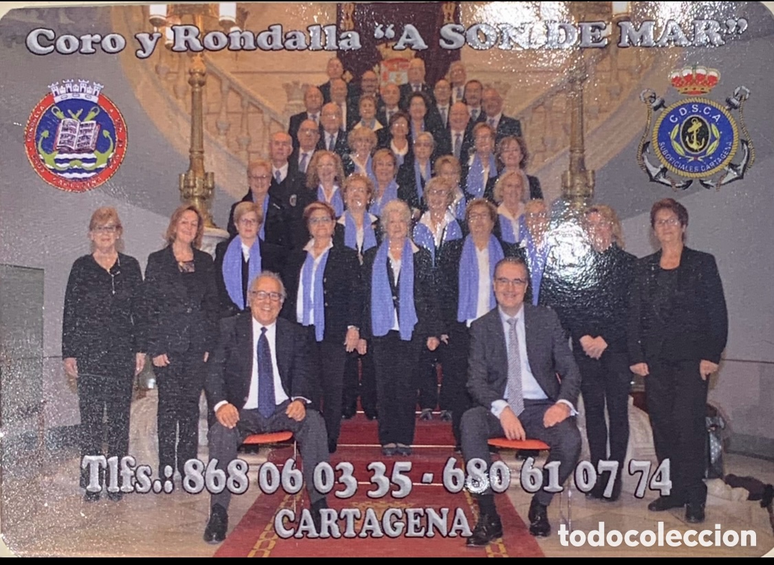 Coleccionismo calendarios: Calendario de bolsillo. Coro y Rondalla &ldquo;A SON DE MAR&rdquo;. Cartagena. Murcia. 2002.