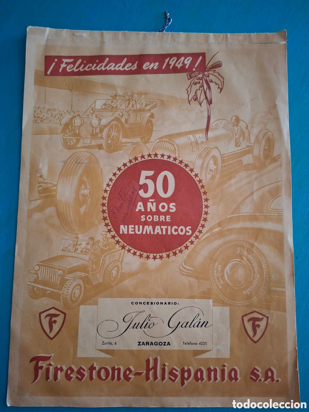 Coleccionismo calendarios: CALENDARIO FIRESTONE 1949