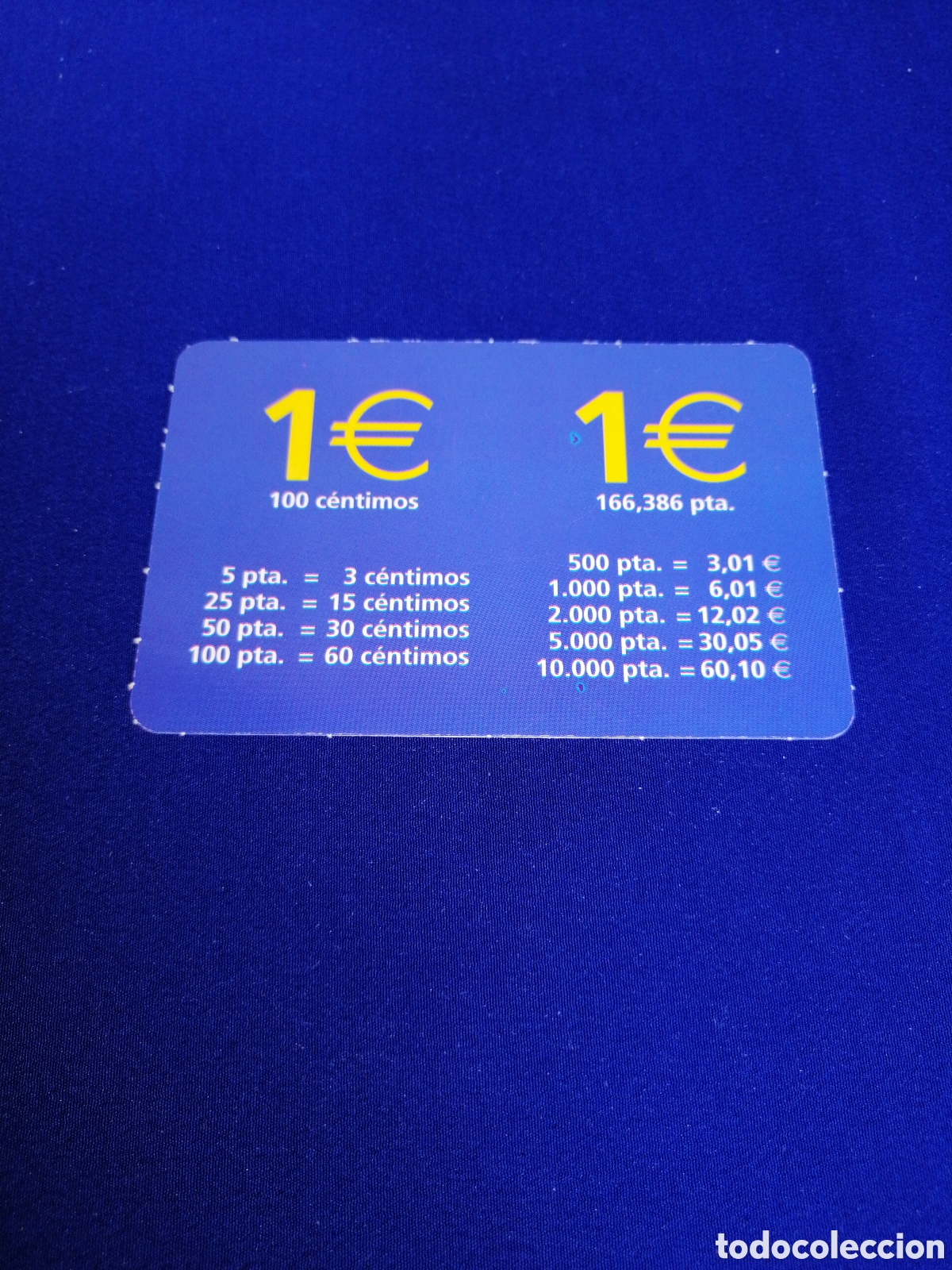 Coleccionismo calendarios: CONVERSION EUROS PESETAS A&Ntilde;O 2002 CALENDARIO