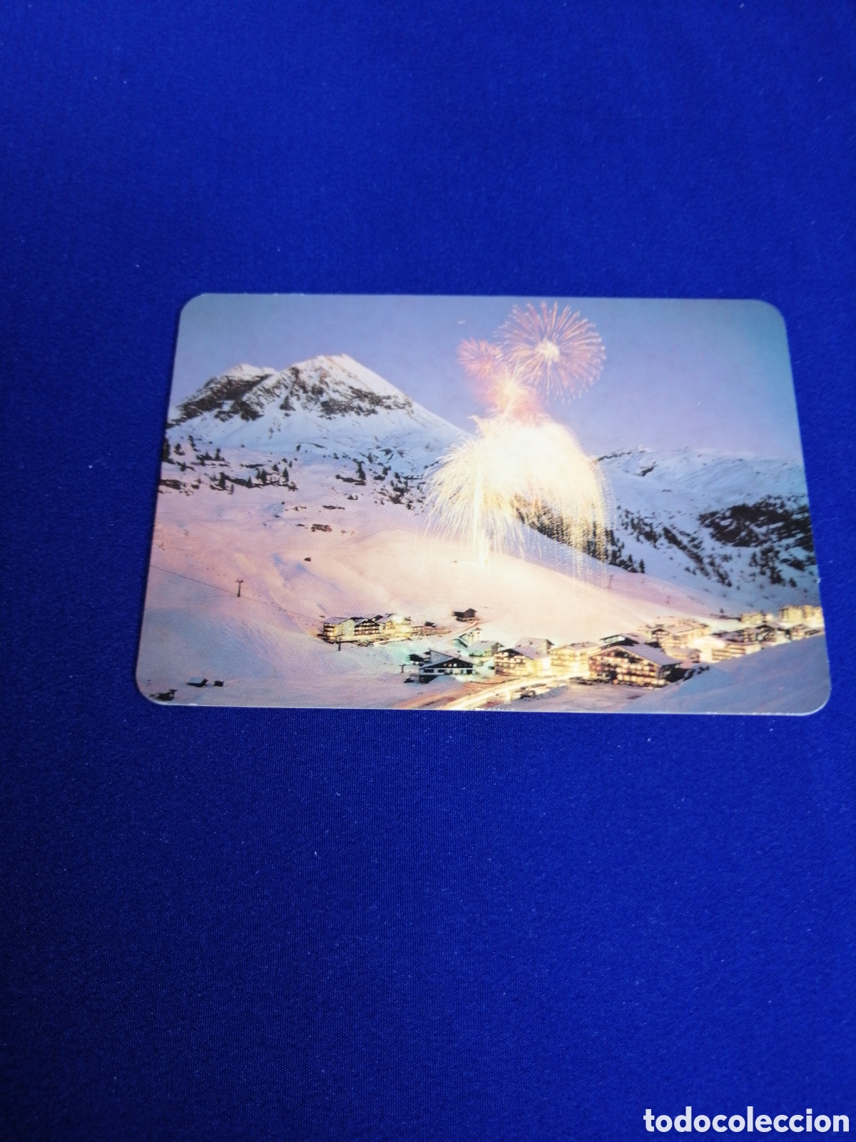 Coleccionismo calendarios: PAISAJE NEVADO CASTILLO JUEGOS ARTIFICIALES - SORTEO CESTA NAVIDAD A&Ntilde;O 2002