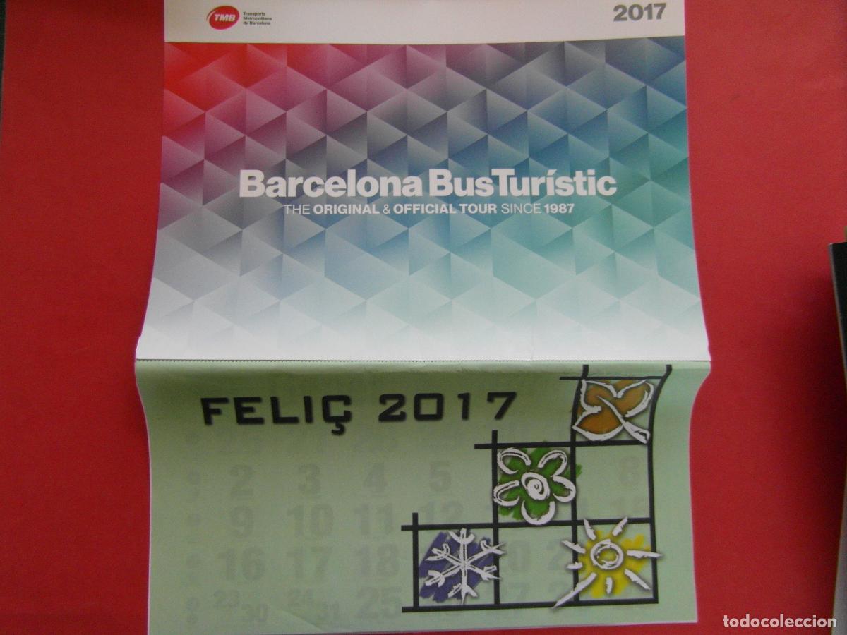 Coleccionismo calendarios: REF: MER100 TEMA TRANSPORTE 1 CALENDARIO PARED 2017 TMB METRO AUTOBUS BARCELONA - LEERINT