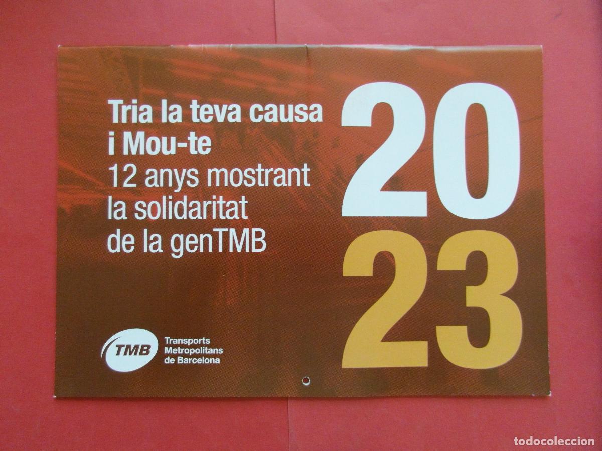 Coleccionismo calendarios: REF: MER100 TEMA TRANSPORTE 1 CALENDARIO PARED 2023 TMB METRO AUTOBUS BARCELONA - LEERINT
