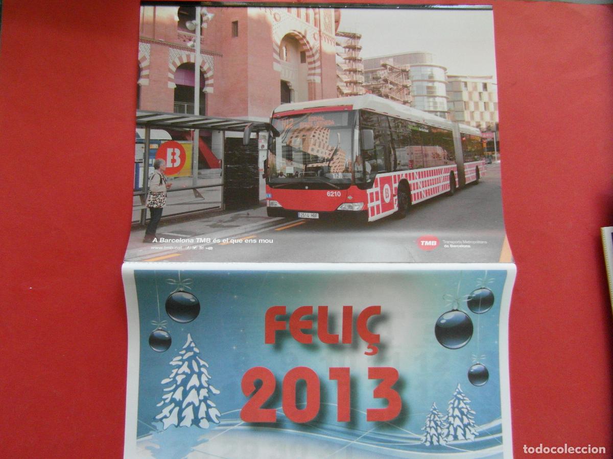 Coleccionismo calendarios: REF: MER100 TEMA TRANSPORTE 1 CALENDARIO PARED 2013 TMB METRO AUTOBUS BARCELONA - LEERINT