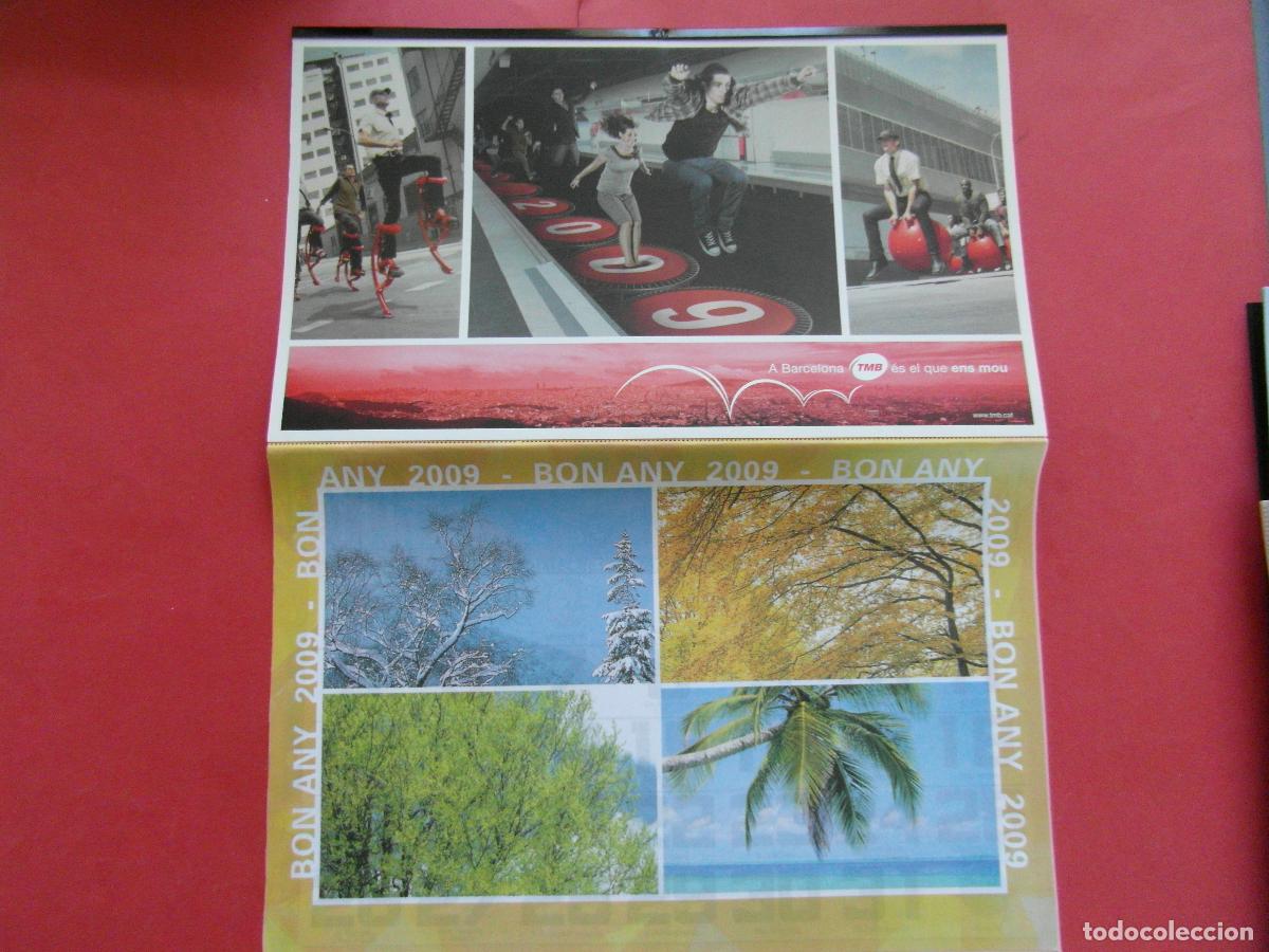 Coleccionismo calendarios: REF: MER100 TEMA TRANSPORTE 1 CALENDARIO PARED 2009 TMB METRO AUTOBUS BARCELONA - LEERINT