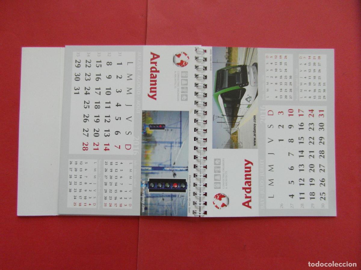 Coleccionismo calendarios: REF: MER100 TRANSPORTE 1 CALENDARIO 2016 ARDANUY METRO GRANADA TRANVIA ALICANTE METRO BARCELONA