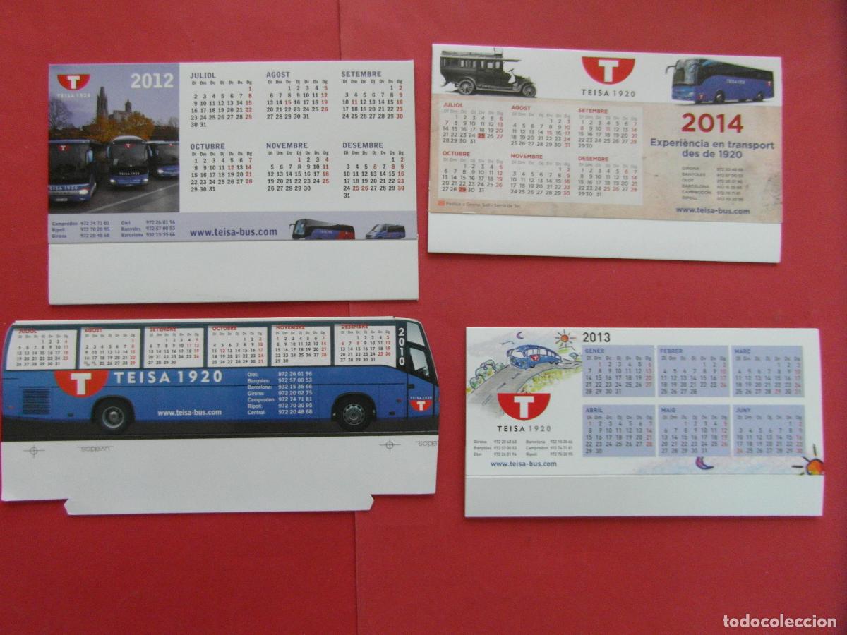 Coleccionismo calendarios: REF: MER100 TRANSPORTE 4 CALENDARIO 2013-14-12-10 TEISA ELECTRICOS URBANOS S.A. OLOT RIPOLL CAMPRODO