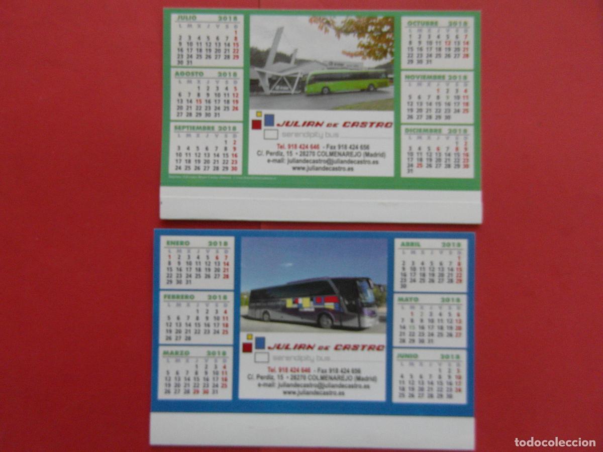 Coleccionismo calendarios: REF: MER100 TRANSPORTE 1 CALENDARIO 2018 JULIAN DE CASTRO MADRID COLMENAREJO - LEERINT