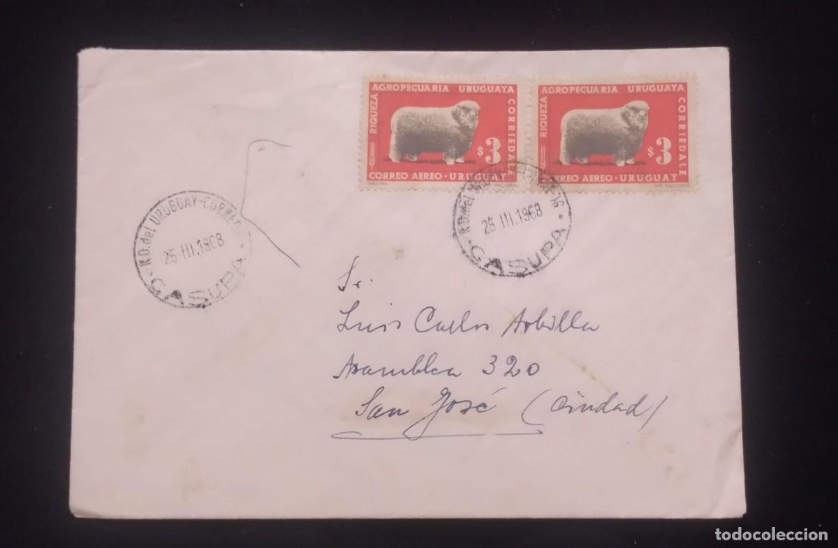 Coleccionismo calendarios: TS) 1968 URUGUAY,WITH LIVESTOCK STAMPS, CIRCULATE COVER.