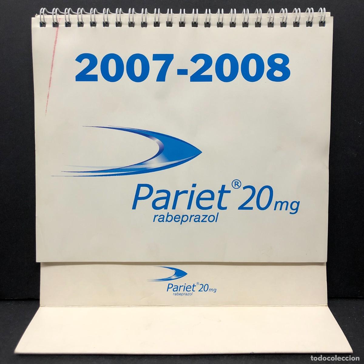 Coleccionismo calendarios: CALENDARIO PUBLICITARIO M&Eacute;DICO 2008 - PARIET 20 MG - RABEPRAZOL - JANSSEN-CILAG - EISAI / 89