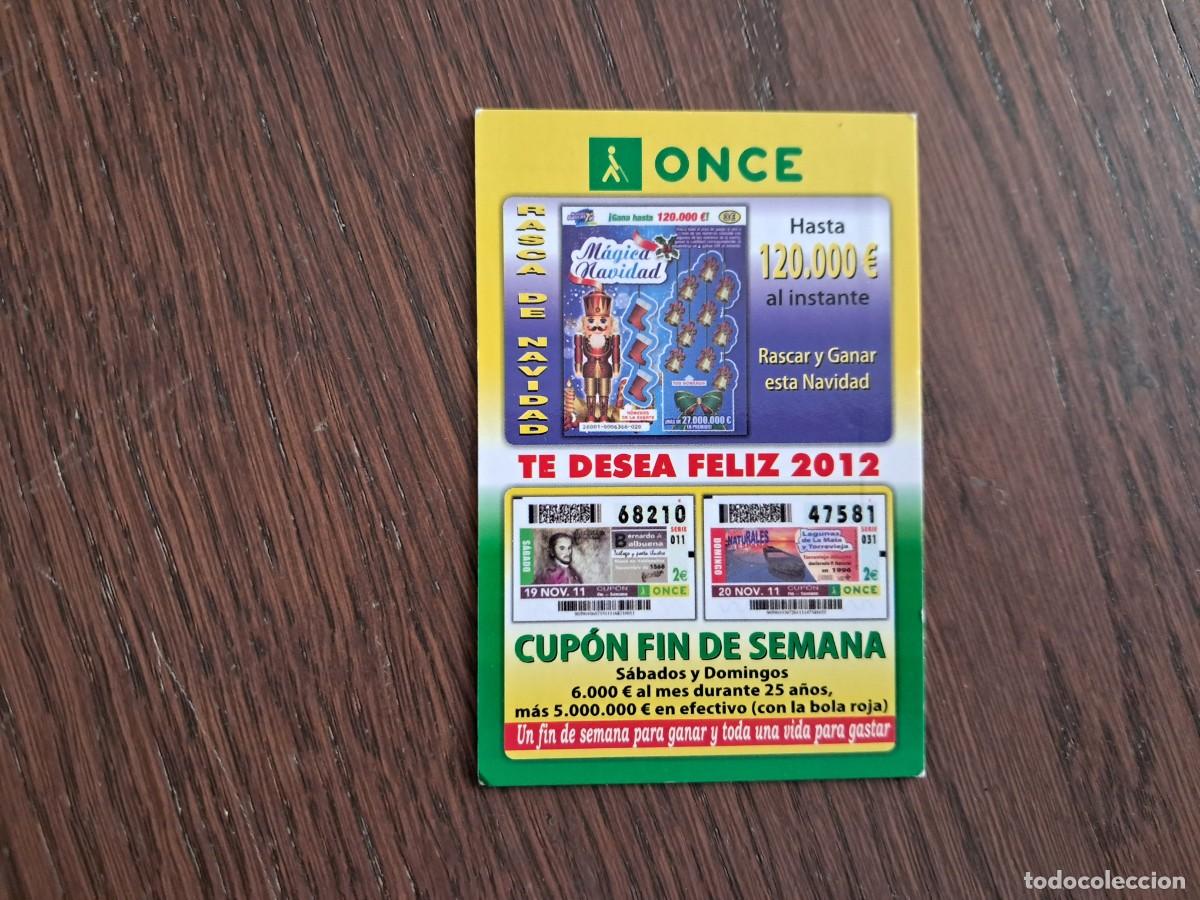Coleccionismo calendarios: calendario de publicidad, ONCE, a&ntilde;o 2012