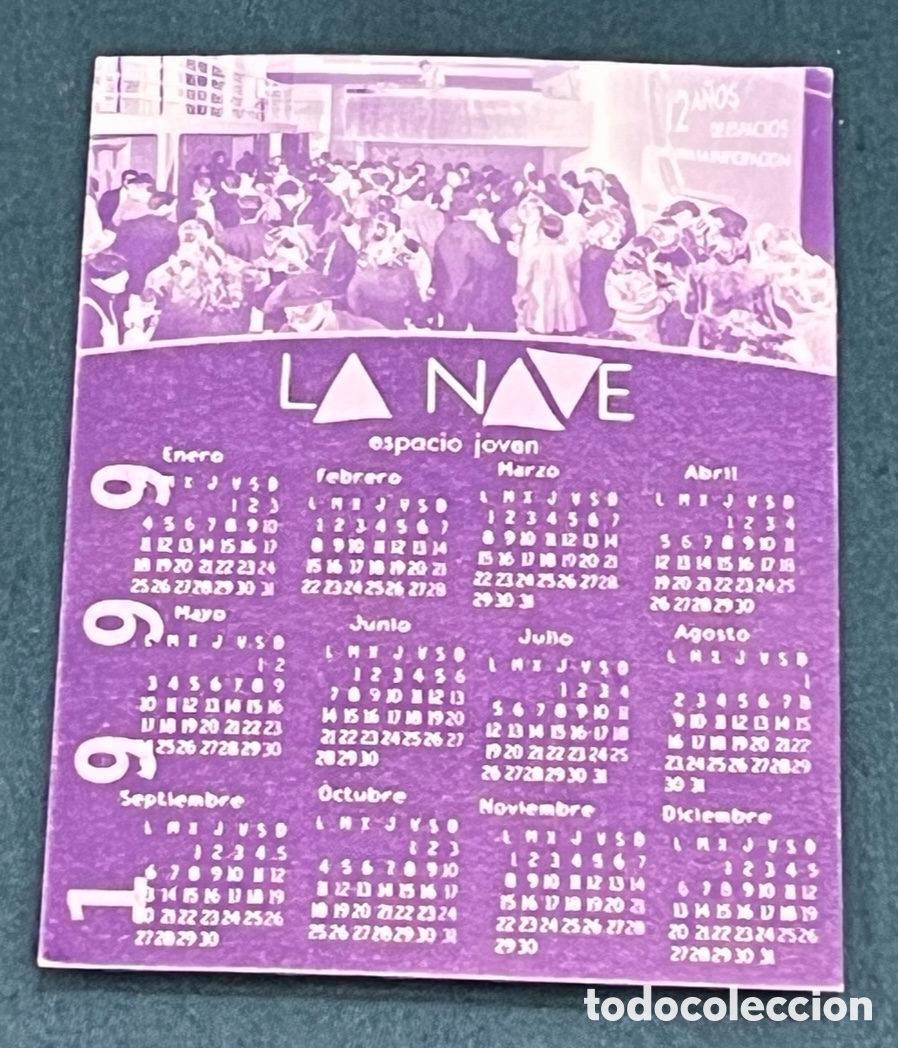 Coleccionismo calendarios: Calendario de bolsillo. LA NAVE. Murcia. 1999.