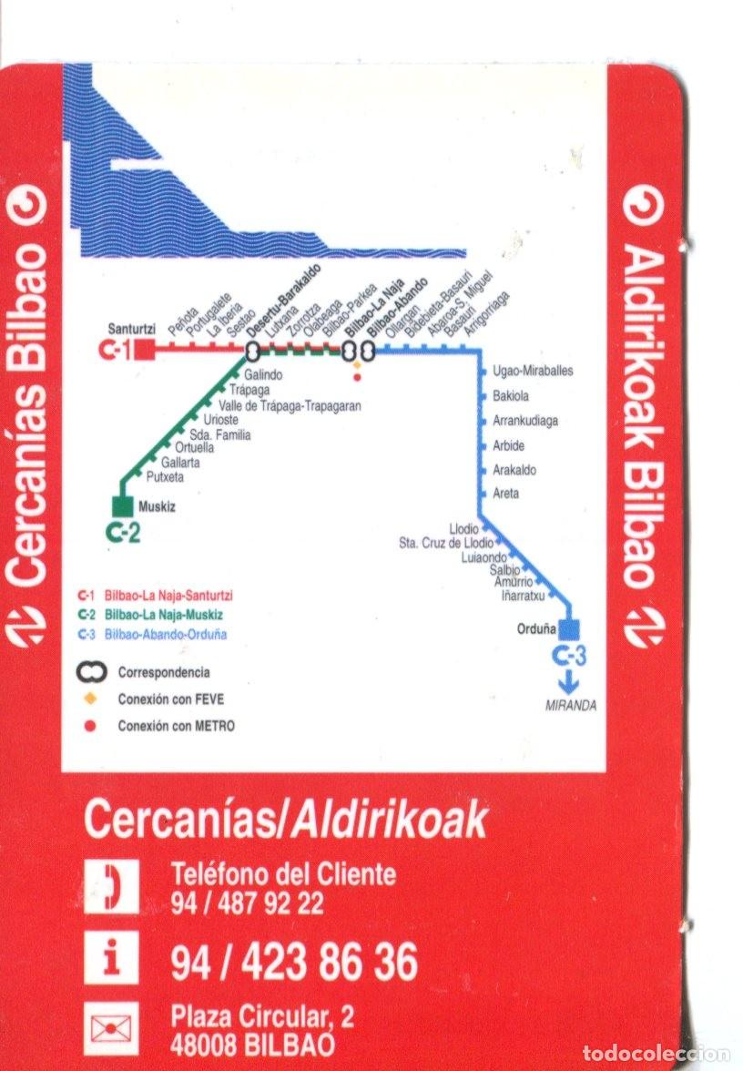 Coleccionismo calendarios: CALENDARIO RENFE CERCANIAS BILBAO 1997 TRENES FERROCARRIL