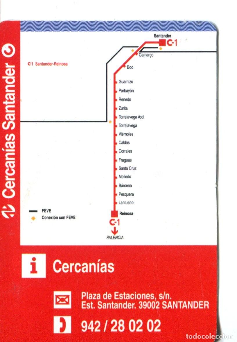 Coleccionismo calendarios: CALENDARIO RENFE CERCANIAS SANTANDER 1995 TRENES FERROCARRIL